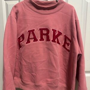 Parke Varsity Mockneck Sweatshirt in Lover